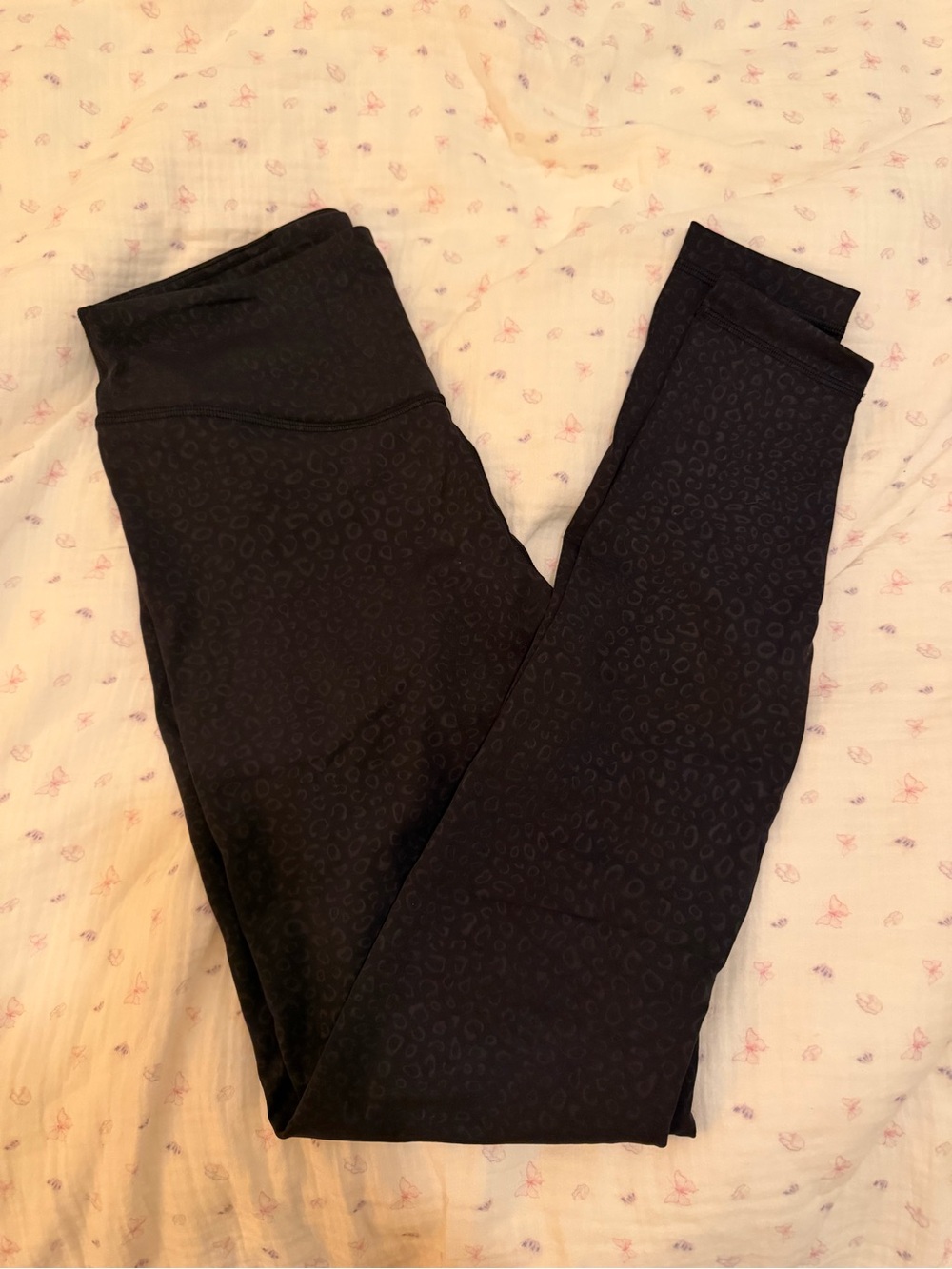 lululemon athletica 28” Black Subtle Leopard Print Leggings